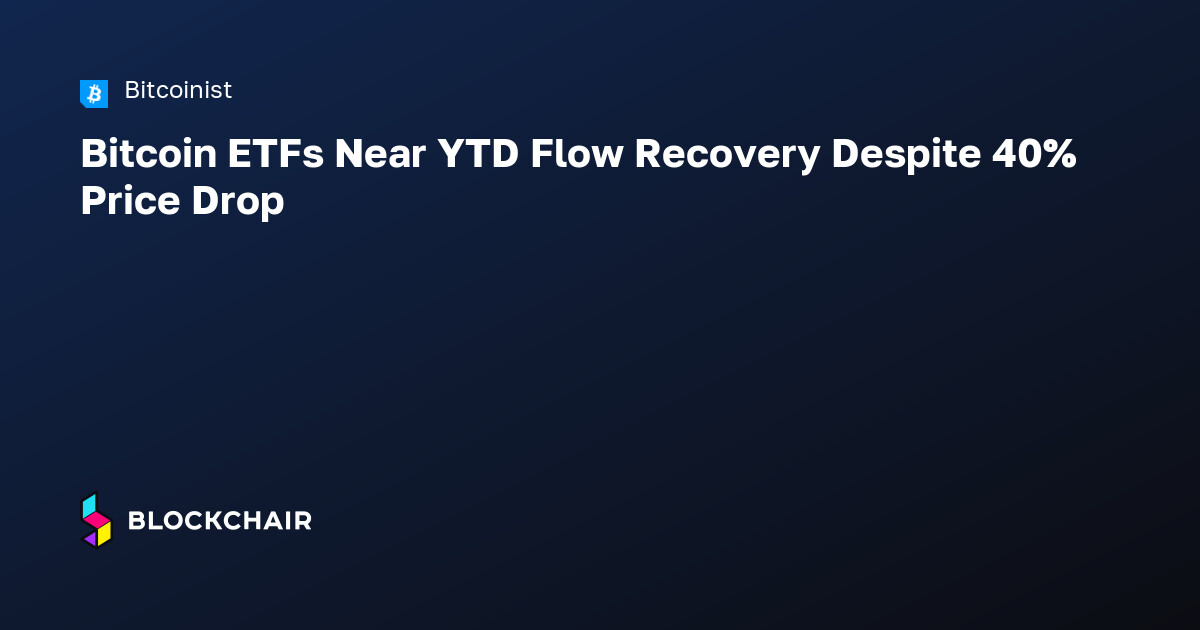 Bitcoin ETFs Near YTD Flow Recovery Despite 40% Price Drop — Crypto ...
