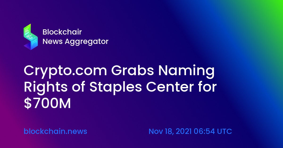Staples Center Lifetime Naming Rights